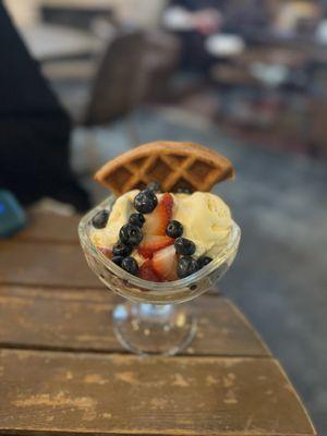 Waffle affogato