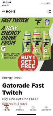 Here is the ad from the circle k app.