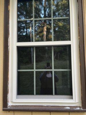 Window before vinyl wrap of wood trim.  I did not want my wood trim covered.