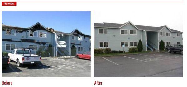 Before and After Photos: Fire damage