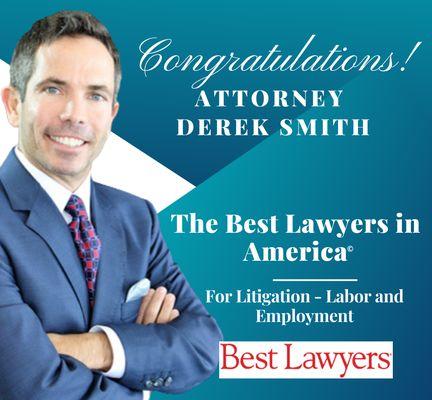 Congratulations! Our firm is proud to announce Derek's honorable selection to The Best Lawyers in America. #Bestemploymentlawyer