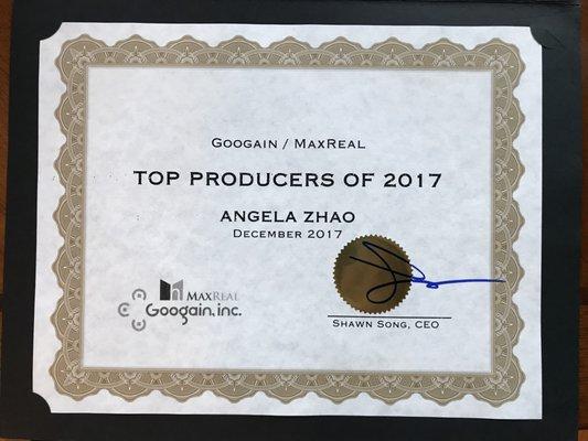 Top Producer of 2017