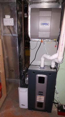 American Standard furnace with media cabinet - residential install