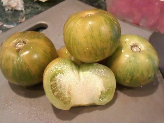 Zebra tomatoes from 7/24 OB Farmer's Market visit.