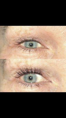 Lashlift and tint. Certified lash artist at Hiams Touch done by Melanda. No mascara- no lash extensions- no eye lash curler.