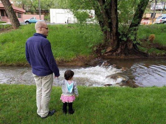 By the beautiful creek.