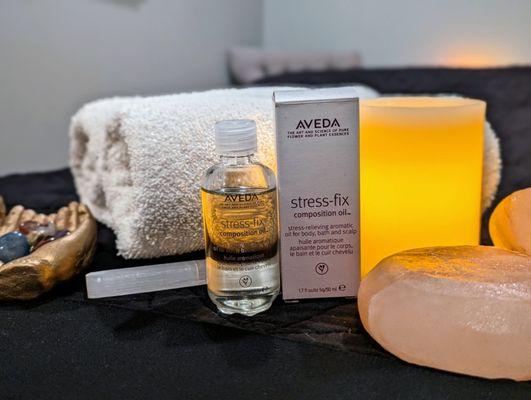 Are you in need of a stress fix massage? The blend of lavender, sage and bergamot oils will help melt that stress away.