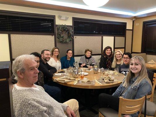 2019  Office Christmas party at Bamboo Restaurant in Hyannis