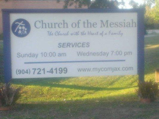 The sign in front of our parish