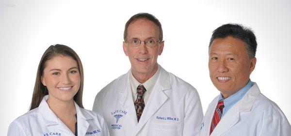 Safecare Medical Center's Providers: Chiapone D. Ting, MD; Richard Wilbur, MD; and Stacy McFadden, PA-C