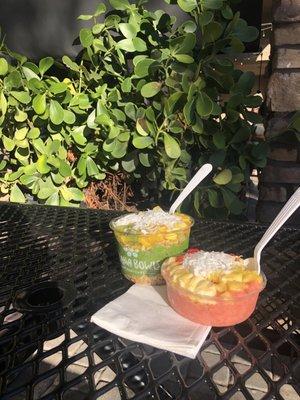 Green Bowl in reg and Summer Breeze in small size