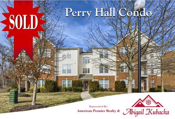 Marchwood Court Condo SOLD for $250,000!  Contact me if you are looking for a realtor in Perry Hall!