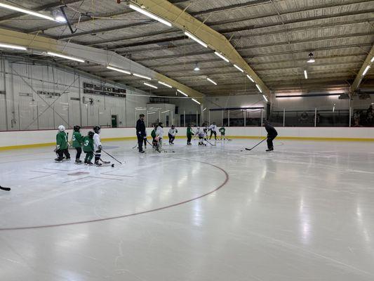 My youngest on the ice in the Academy program.