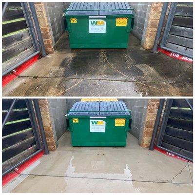 Dumpster pad cleaning