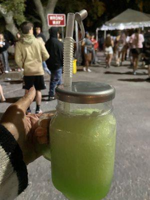 Sour apple slushy