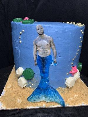 Blueberry Merman Cake