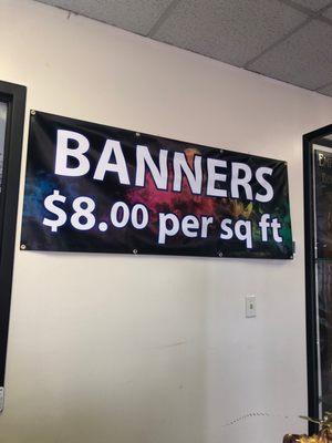 Banners for $8/sq ft