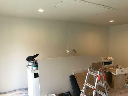 Benjamin Moore White Dove to bring this study room back to life.