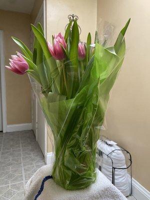 What i received for $82 Deluxe Red Tulips