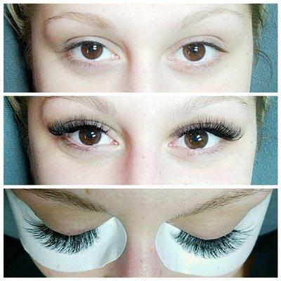 Volume eyelash extensions by Victoria. *She's not currently taking new clients.*