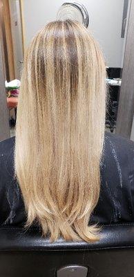 Blonde balayage.