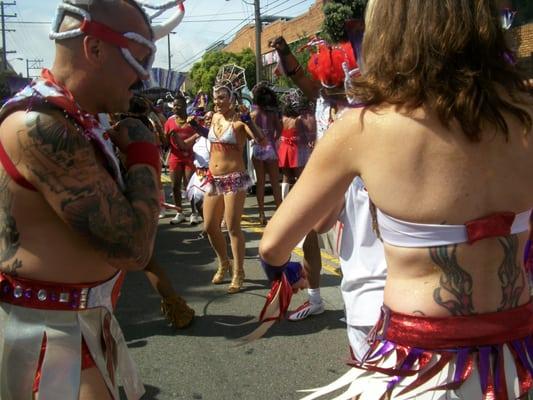 Funkquarians warm up before the 2013 SF Carnaval