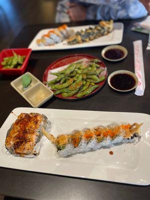 Left: Lion King Roll Right: Spider Roll