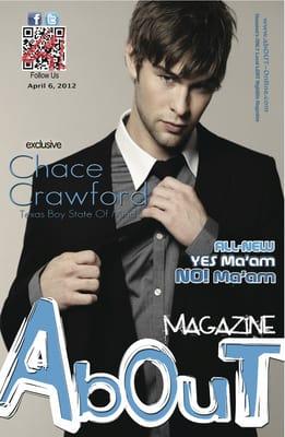 Chace Crawford on the cover of AbOUT Magazine