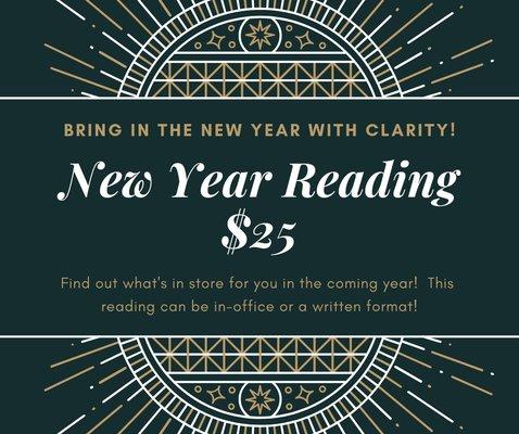 Take a peek at 2019 with a New Year reading!