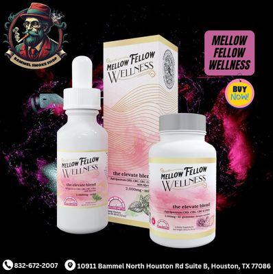 Mellow Fellow Wellness available at Bammel Smoke Shop.