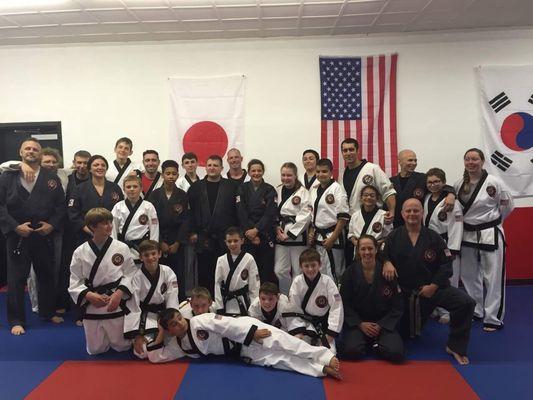 Blackbelts after class for group pic