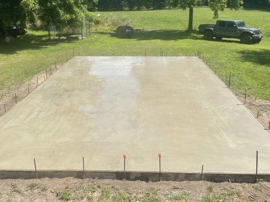 Beautiful garage pad poured and troweled finished!