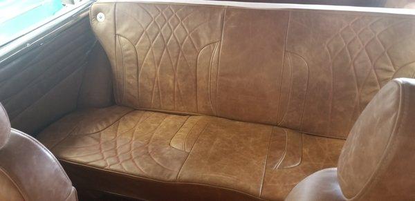 1957 Nomad custom back seat leather interior