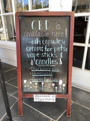 CBD is available here, for humans and pets alike!