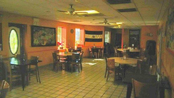 Cheery and clean dining area