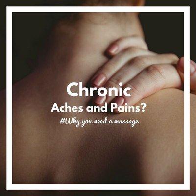 Whether you have chronic or occasional aches and pains massage increases circulation and eases muscle pain and tension.