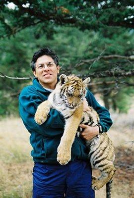 Dan with tiger cub