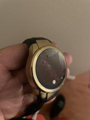 Noticed my watch was broken after agent slammed my belongings on the ground.