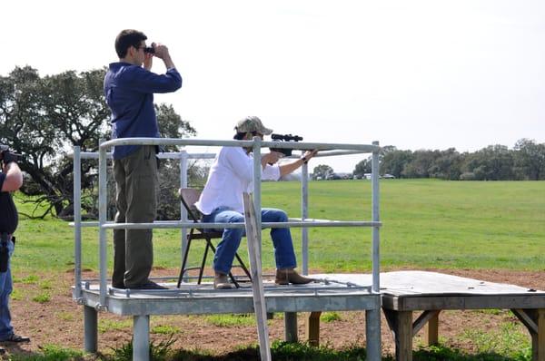 Shooting at the 500 yard range during a 3-Gun Match