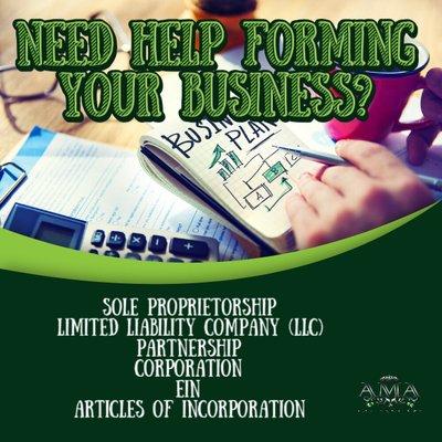 Business Formation for LLC, Corporations, Partnership, EINs and Articles of Incorporation