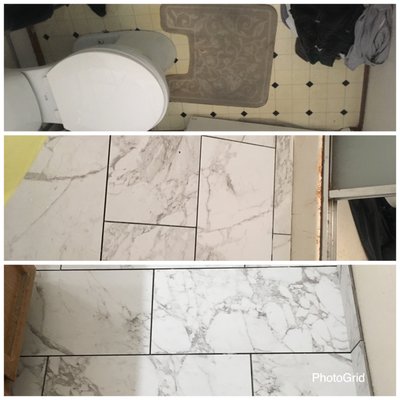 Tile installation