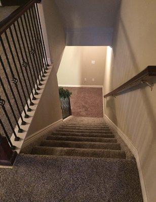 Carpeted staircase