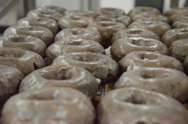 Glaze blueberry cake donuts