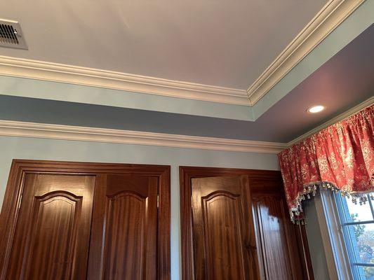 Painted ceiling and walls