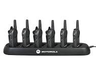 Motorola DLR Series Two Way Radios in 6-Bank Charger