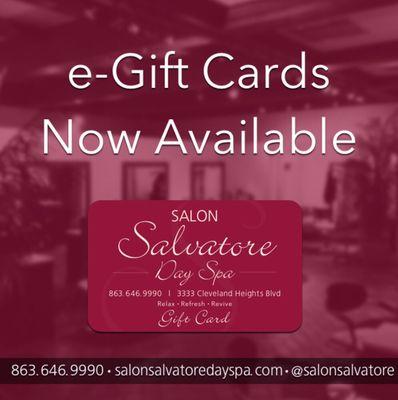 Gift cards online ~ Right from the convenience of your own home!