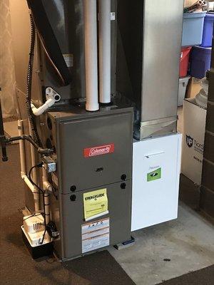 We just installed this 96% efficient furnace. It qualified for a $500 dollar rebate from Michigan Gas Utilities.