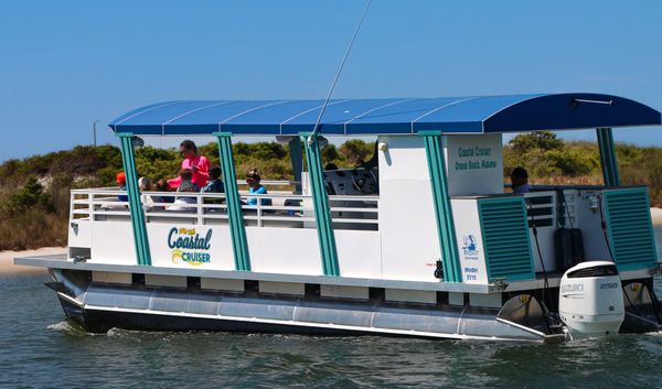 Coastal Cruiser for private boat rides, dolphin cruise and party barge