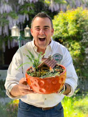 Steve McShane of McShane's Nursery and Landscape Supply came by to teach residents and guests how to make their own Fairy Garden.