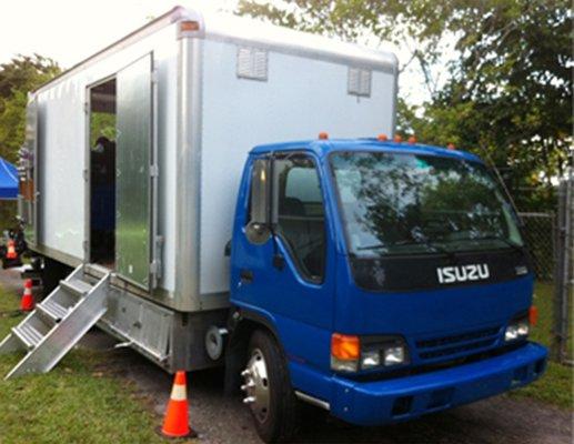 Moving Picture Rental 3 Ton Grip Truck on location